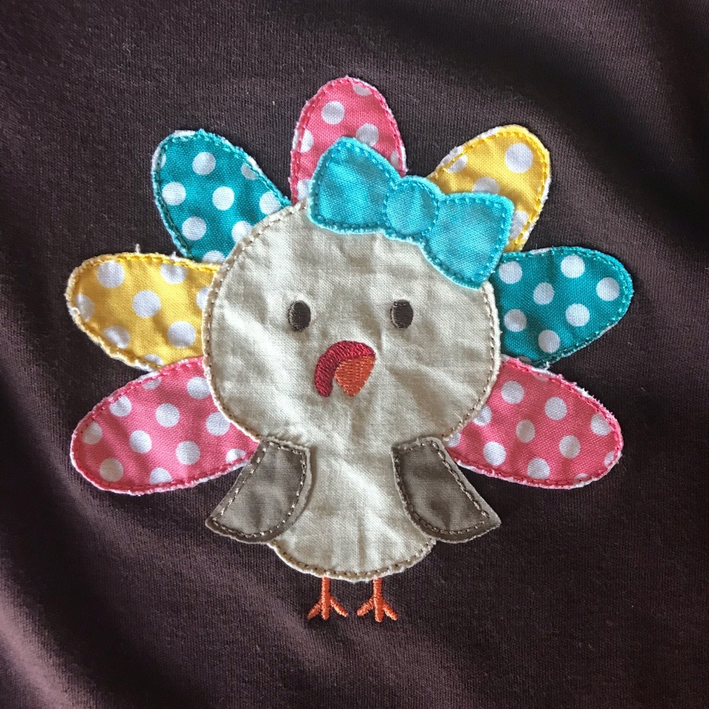 BB Blanks Monogramed Turkey Romper
